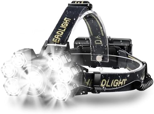 MLIAIMCE Lampe Frontale,Torche Frontale 18000 Lumens 8 LED 8 Modes d'éclairage,Lampe Frontale LED Ultra Puissante Rechargeabl - Bricolage MLIAIMCE Lampe Frontale,Torche Frontale 18000 Lumens 8 LED 8 Modes d'éclairage,Lampe Frontale LED Ultra Puissante Rechargeabl - Bricolage