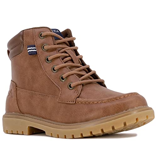 Nautica Kids Boys Work Chukka Boot Youth Casual Bootie Hiking Boots Ankle High Outdoor Trekking Shoes For Little Kids And Big Kids-Zaysan-Cognac-1 #TOP24