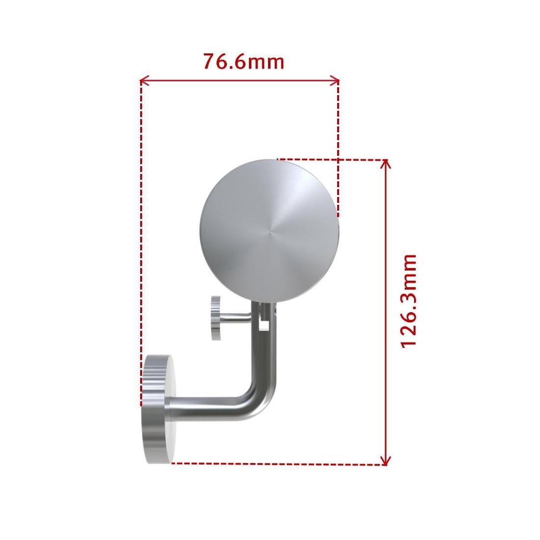 AICA Barandilla de acero inoxidable 304, pasamanos de pared, para exterior e interior, longitud: 180 cm