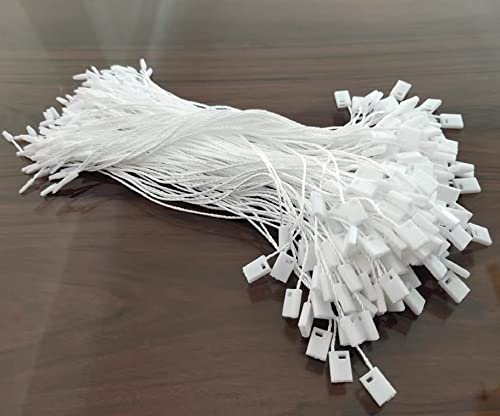 1000Pcs 7-Inch Hang Tag String, Nylon Snap Lock Pin Loop Fastener Hook Ties For Clothes Tags, Price Tags, Shoes Snap Lock, Luggage Label, Easy And Fast To Attach (White) #TOP2