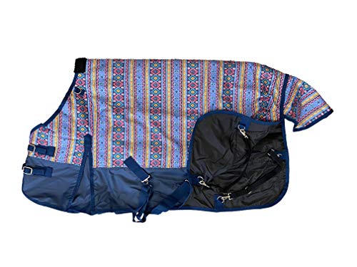 AJ Tack Wholesale Pony Horse Turnout Blanket Rip Stop 600D Water Proof 300G Medium Weight Aztec 62