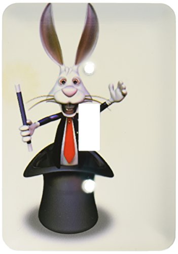 Interrupteur à baïonnette lapin magicien 3dRose motif résistant - 2