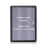 EVERSUPPLY Enclosed Changeable Letter Boards Felt Message Board with Locking Door, Grey, Aluminum Fr
