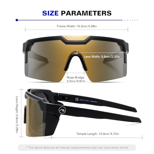Image of kimorn Z87 Polarized Sport Sunglasses for Men | Wrap around Sport Frame, Polarized Lenses, Driving Fishing Cycling