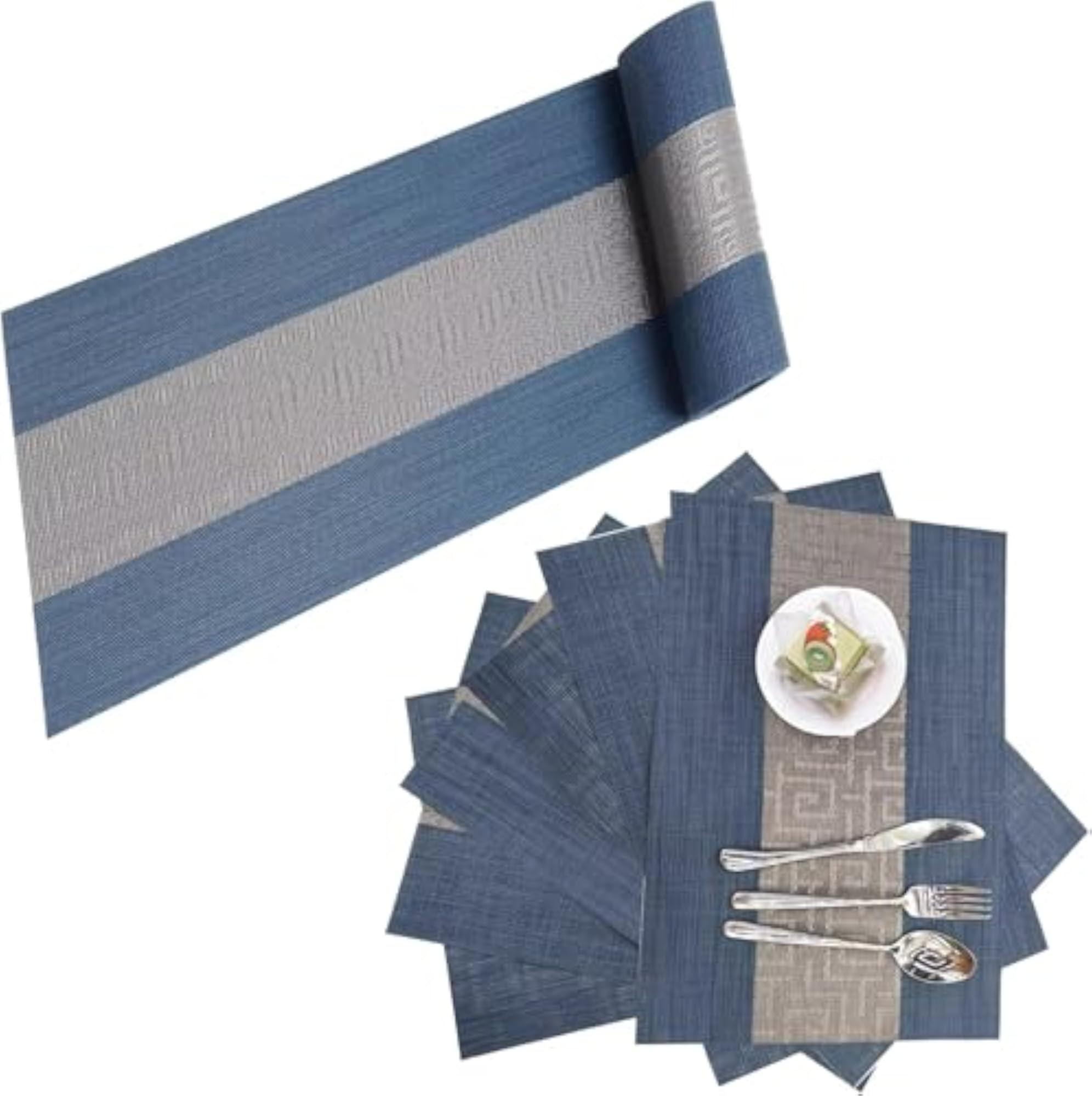 Elegant Placemats with Matching Table Runner Set