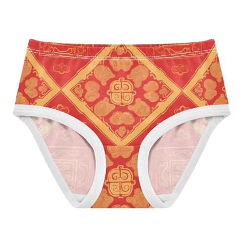 Girls' Cotton Briefs Briefs Underwear for Girls Traditional Motif Plaid Pattern