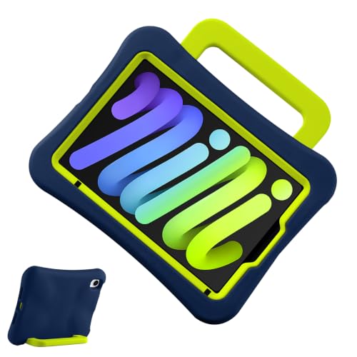 LeiJue Kids Case for 2021 iPad mini 6, Light Weight Heavy Duty/Shockproof/Drop Proof with Handle/Kickstand, Child Friendly Protective Cover for iPad mini 6th Gen 8.3inch