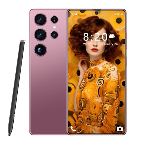 ULUCAN S25 Ultra Max 5G Phone – 16GB RAM 1TB Storage | 7.3" 1440x3040 AMOLED Display | 108MP 72MP Pro Camera | 8000mAh Battery | Snapdragon 8Gen 3 (10-Core) | Android 14 | Unlocked,Rose Gold-1TB