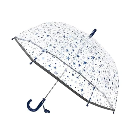 Parapluie transparent SMATI à étoiles bleues pour enfants taille médium