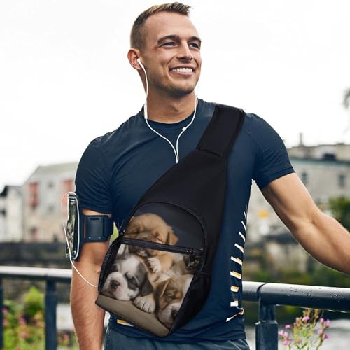 Mochila deportiva de pecho Sleepy Dogs para senderismo miniatura 3