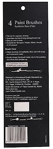 Faber-Castell Synthetic Hair set of 4 Flat Brushes