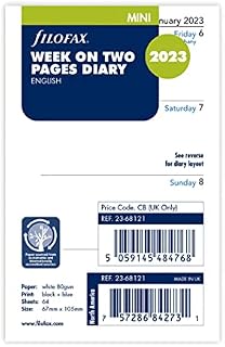 Filofax Mini Week on Two Pages English 2023 Diary