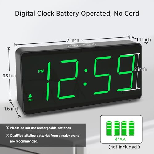 Peakeep MHP-6010 Battery Operated Digital Clock thumb #1