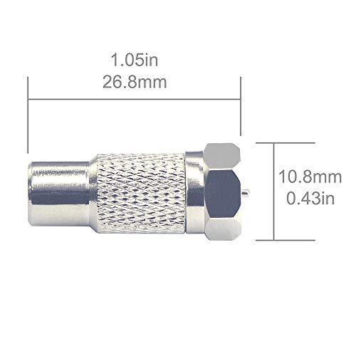 Vce MD148N-2P 2 Pack Atari Adapter, Phono Rca Female To F Type Male Rf Connector Coaxial Adapter thumb #2