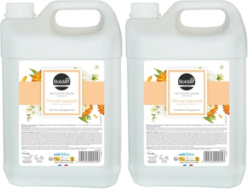 Nettoyant mains rechargeable BOLDAIR savon liquide fabrication française 2x5L