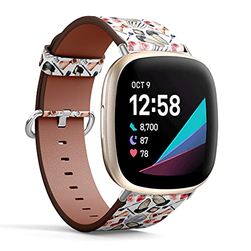 Mingdao MINGDAO-W-VERSA3-A1049 Compatible With Fitbit Fitbit Sense / Versa 3 Patterned Leather Replacement Band thumb #1