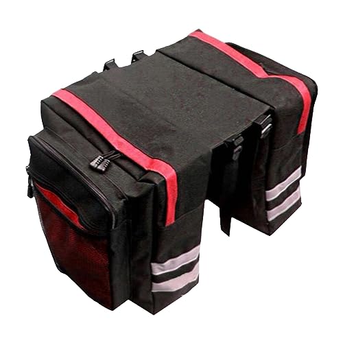 KJOET 自転車サイドバッグ 自転車バッグ 大容量 キャリア パニア 多機能 収納力 防水 取り付け簡単 男女兼用 キャリ フレーム ク 用/用サイド 大容量 防水 ンバス クリング クリング ンプ/バイク