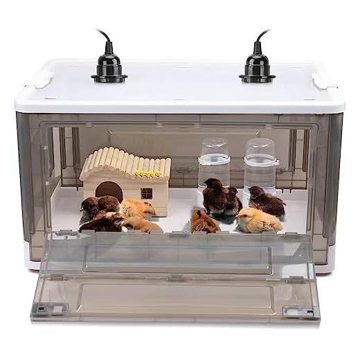 HKDQ Chick Brooder,Brooder Box for Chicks,Brooder Heater Warms up to 25 Chicks (23″x17″x14″)