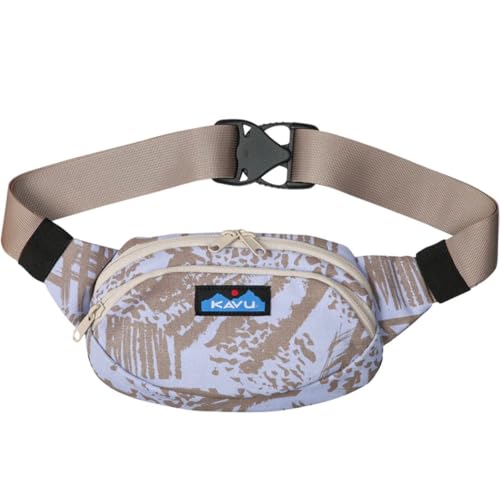 KAVU Canvas Spectator Belt Bag Hip Fanny Pack - Beach Doodle