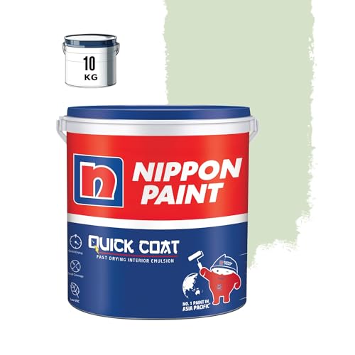 Image of Nippon Paint Quick Coat Interior Emulsion Paint - 10 KG (TUMBLING WATER)-Quick Drying, Good Coverage, Low VOC-Paint for Wall, Living Room
