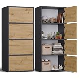 🔒 GAIN DE PLACE: Cette armoire haute exploite la verticalité pour offrir un rangement généreux sans encombrer la pièce. Son format compact convient parfaitement aux petits espaces, aux couloirs et aux intérieurs où chaque centimètre compte. Vous gagnez un meuble de rangement pratique, discret et facile à intégrer au quotidien, même en entrée étroite.