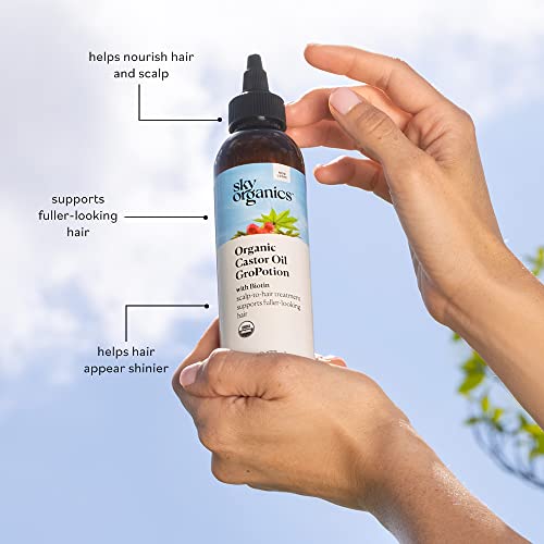 Sky Organics Organic Gropotion For Hair Usda Certified Organic To Strengthen, Lengthen & Condition, 6 Fl. Oz #TOP1