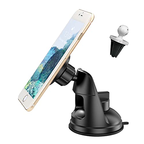 Car Magnetic Phone Holder, 360°Rotatable Cell Phone Holder for Car Air Vent, Compatible with Most 3-7  Mobile Phone iPhone 12 12 Pro Pro Max 11 , Samsung Galaxy Devices, Car Accessories (Black)