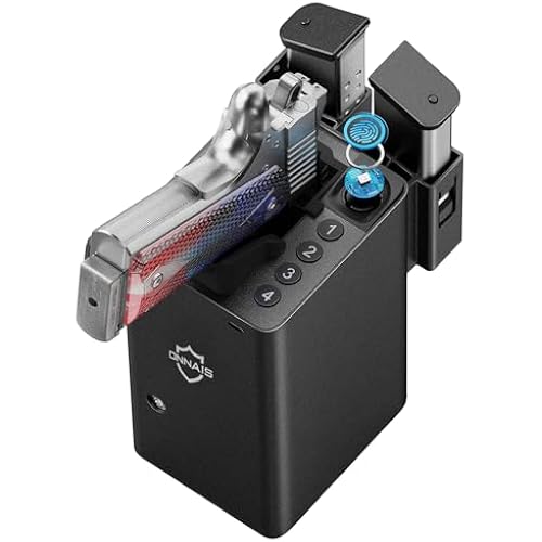 ONNAIS Biometric Pistol Safe: Open Design for Fast Home & Car Access