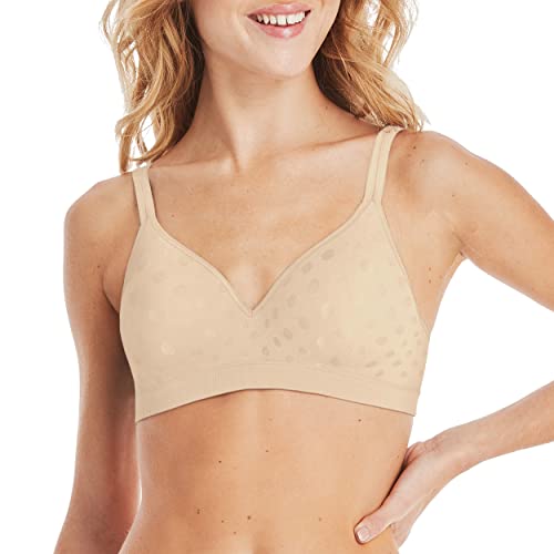 Hanes Wireless Bra, Seamless Bra with Full Coverage, Comfort Flex Wirefree, Perfect Coverage (Smart Sizes XS to 3XL)