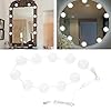 Lampes pour Miroir, Miroir de Maquillage de la Vanité Led D’ampoules de 10 Allume la Ficelle Légère Réglable de Tons Froids Chauds D’ampoule de Dimmable, 5 Niveaux de Luminosité