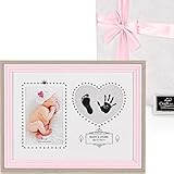 Baby Gifts Picture Frame Kit, Footprint or Handprint Memory Keepsake, First Photo