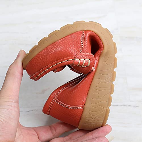 Image of Shoes Loafers for Women Classic Leather Loafers Casual Slip-On Boat Shoes ComfortWalking Moccasins Soft Sole Shoes