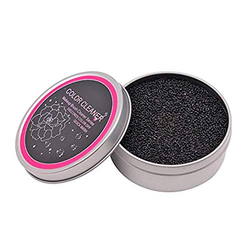 MEW 2Pack Cosmetic Cleaner Sponge, Dry Makeup Brushes Eye Shadow or Blush Color Removal, Quickly Switch to Next Color
