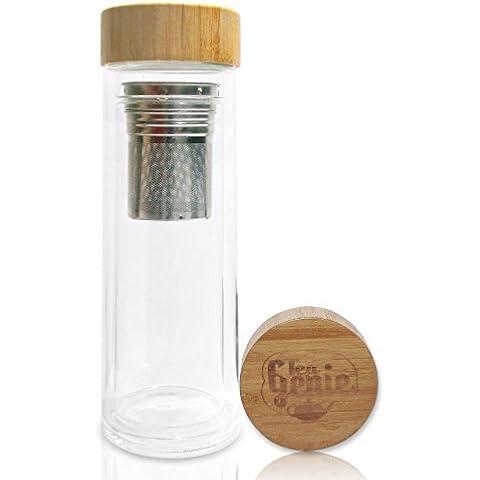 Tea Genie Double Walled Glass Infuser Bottle Cover