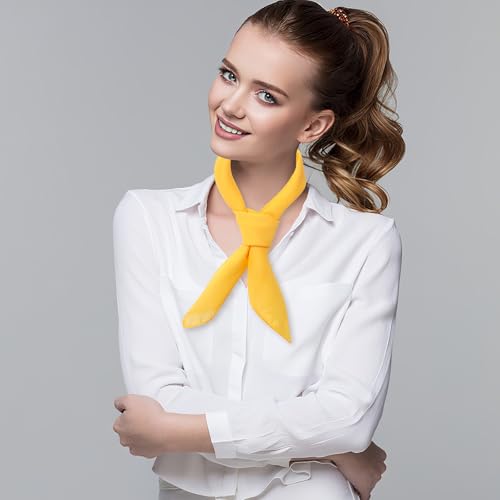 Chiffon Scarf Sheer Ribbon Neck Scarf Square Handkerchief for Halloween Men Women Costume Scarves Accessories2