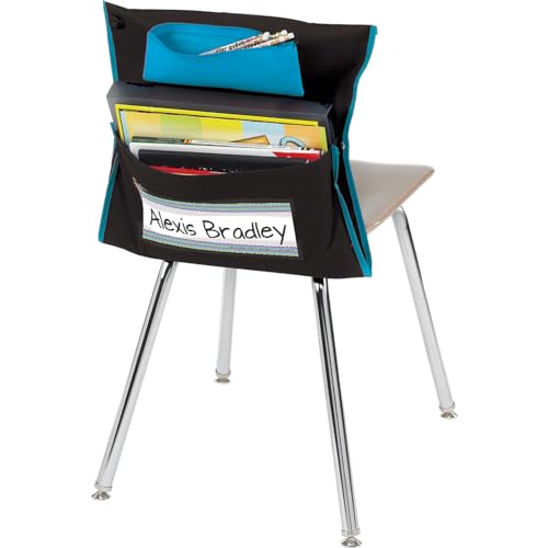 Really Good Stuff Deluxe Chair Pockets with Pencil Case, 6-Pack, Black by Really Good Stuff - Used condition - Image 2