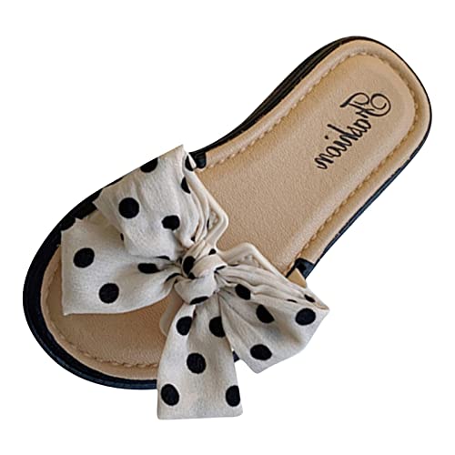 Toddler Little Kid Slides Sandals Girl Boy Slippers Non-Slip Shoes Beach Water Swim Indoor Outdoor Sandals (Beige, 37)