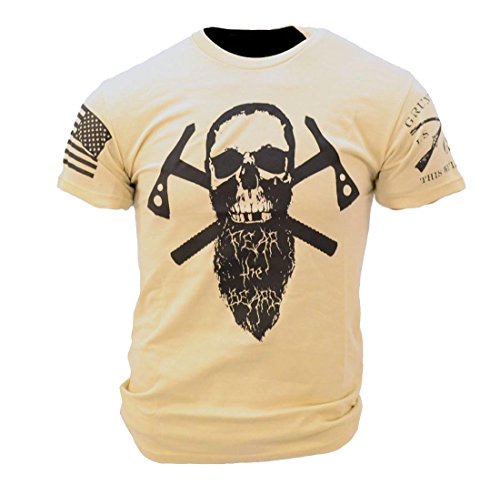 Grunt Style Fear The Beard II Men's T-Shirt-Tan-Small