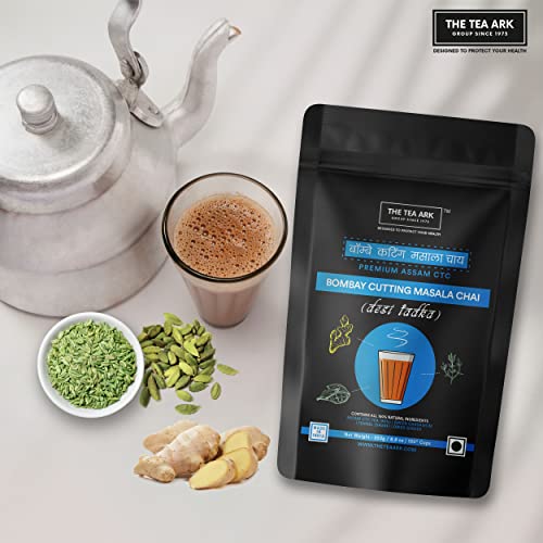 The Tea Ark Bombay Cutting Masala Chai 250G (100 Cups), Ctc Black Tea Blended With Ginger, Cardamom, & Fennel (Saunf) (Bombay Cutting Chai) #TOP5