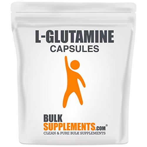 BulkSupplements.com L-Glutamine 1000mg Capsules - BCAAs Amino Acids - Unflavored Pre Workout - L Glutamine Pills - Best BCAA Powder - Bodybuilding - Clean - Vegan (100 Vegetarian Capsules)