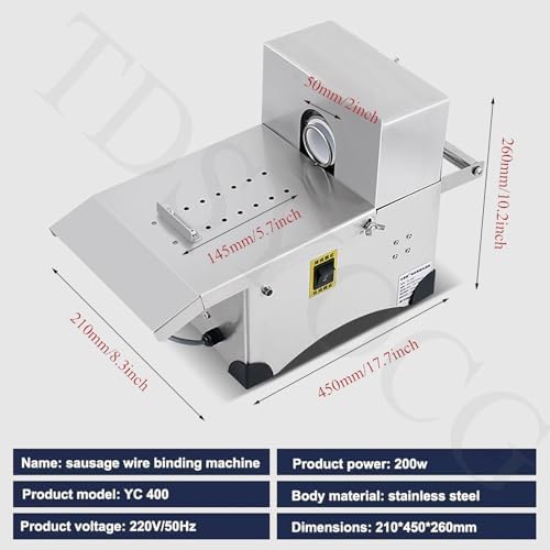 Commercial Electric Sausage Stuffer, Automatic Stainless Steel Connecting and Knotting Device, Ideal for Sausage Stuffing – Perfect for Butcher Shops and Food Businesses.