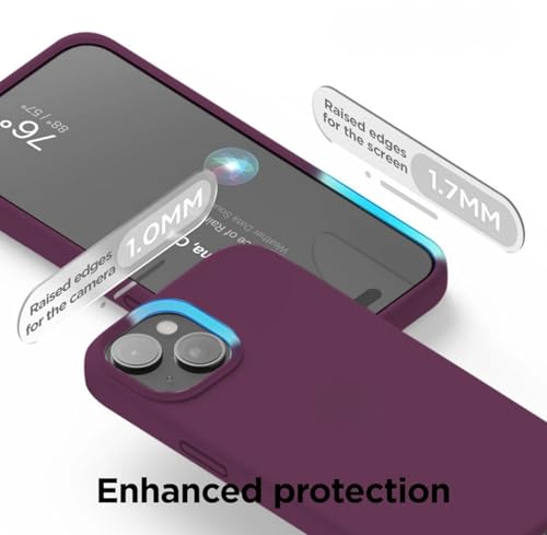 Image of Premium Liquid Silicone Case for iPhone 11 - Slim Full Body Protective Back Cover with Soft Microfiber Lining, Anti-Slip Grip Scratch Resistant Phone Case(Purple)
