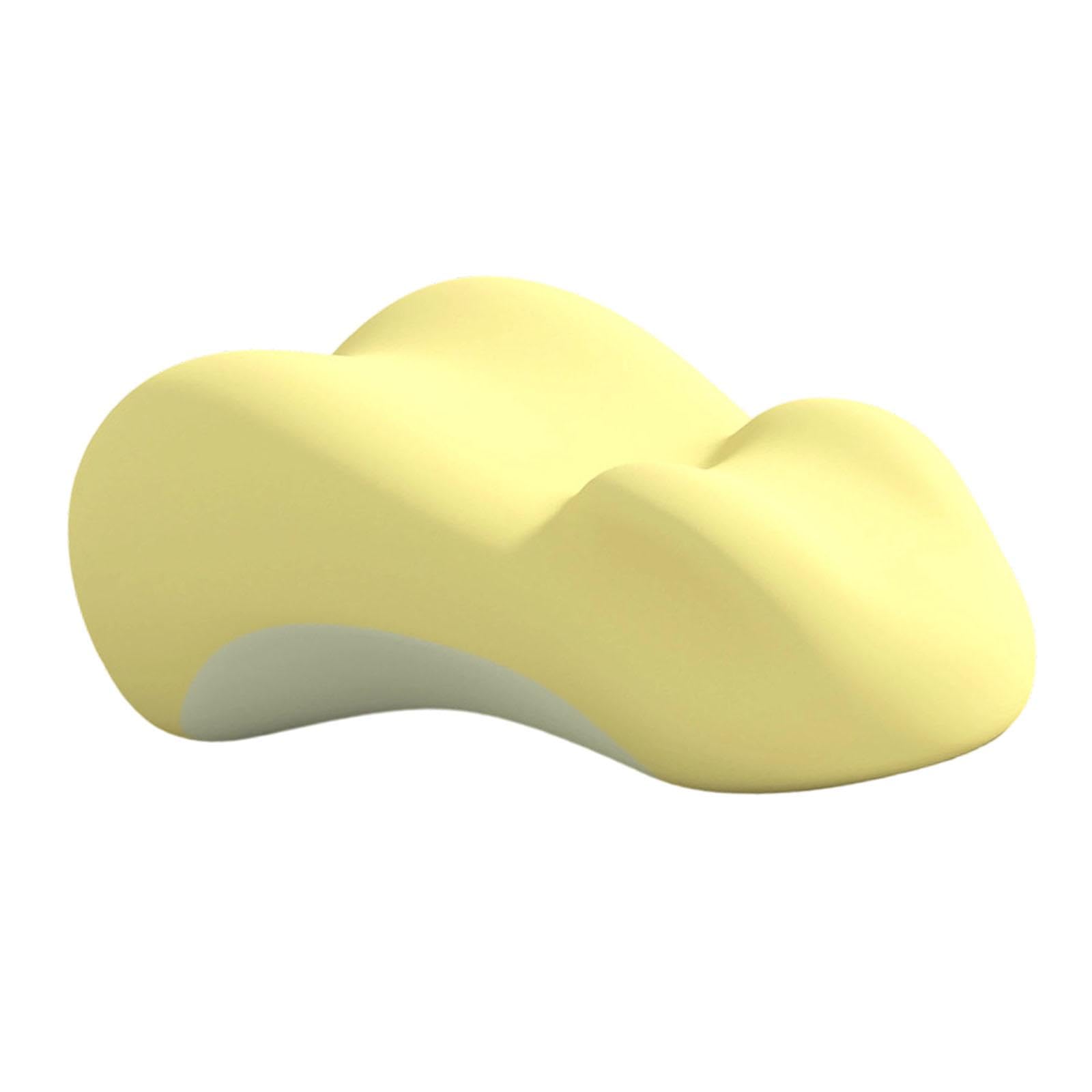 Colcolo Almohada de Lectura para Cama, de Espuma viscoelástica, elevadora de piernas, para sofá, Dormitorio, cómoda, Transpirable, Ligera, versátil, Amarillo