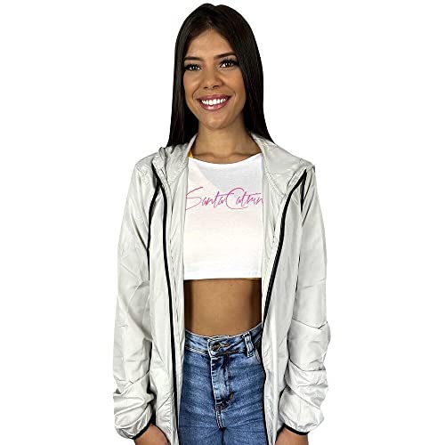 Jaqueta Corta Vento Light Feminino Off White WSS Diamond Tamanho:P;Cor:Branco