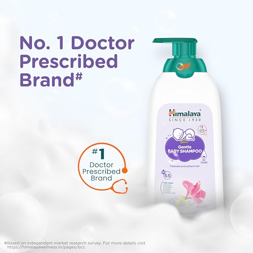 Image of Himalaya Gentle Baby Shampoo 600ml | No Tears formula | Cleanses, softens and nourishes baby's hair (Pack of 5)