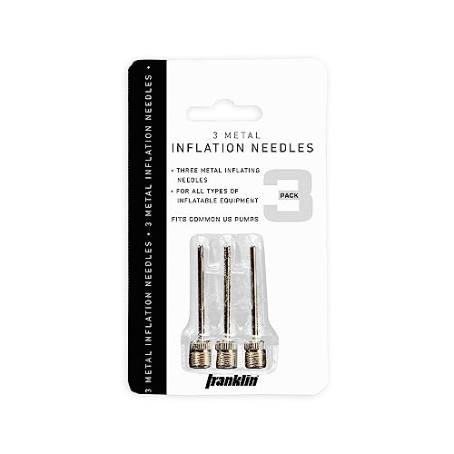 Franklin Sports Metal Inflating Needles - 3 Pack, silver, One Size (3118)