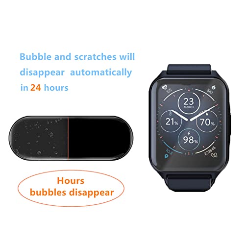 Aemus 3 Pack Compatible For Motorola Moto Watch 70 Smartwatch Screen Protector Flexible Full Coverage Clear Tpu Film #TOP2