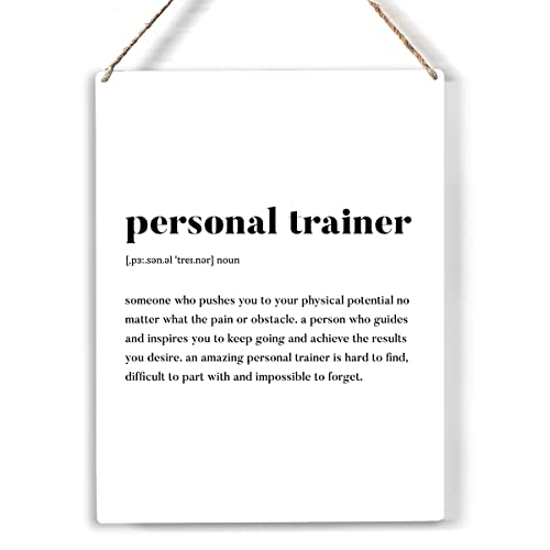 FREHVN Personal Trainer Gifts Definition Wood Sign Modern Personal Trainer