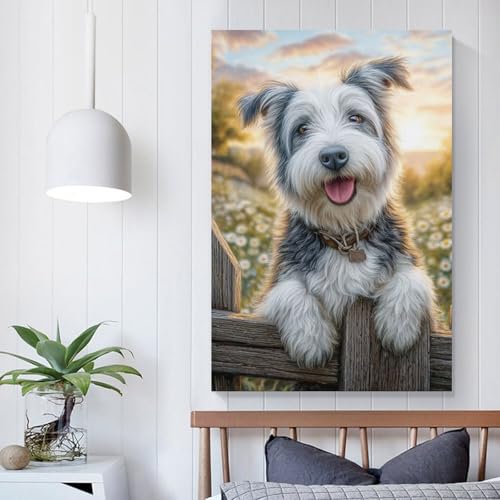 Impression sur toile premium chien de compagnie décoration murale 60x90
