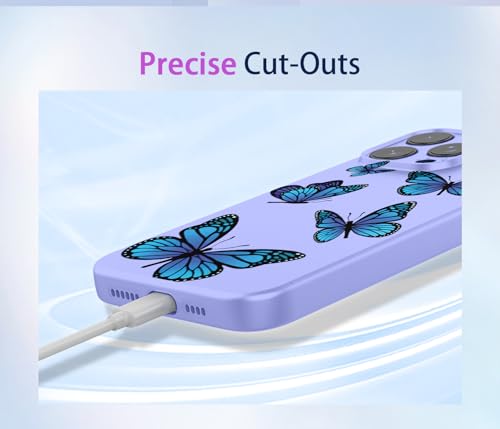Coque Infinix Hot 40i antichoc en TPU souple violet avec motif papillon élégant
